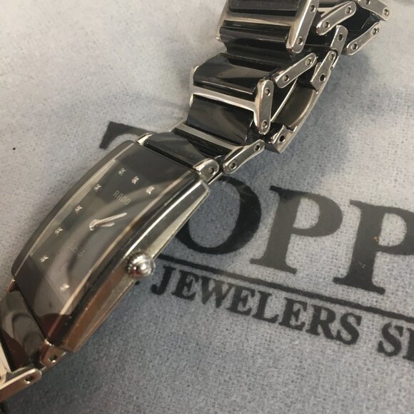 RADO DIASTAR SWISS QUARTZ JUBILE WRIST WATCH 11 DIAMONDS TITANIUM-CERAMIC UNISEX - Picture 7 of 15